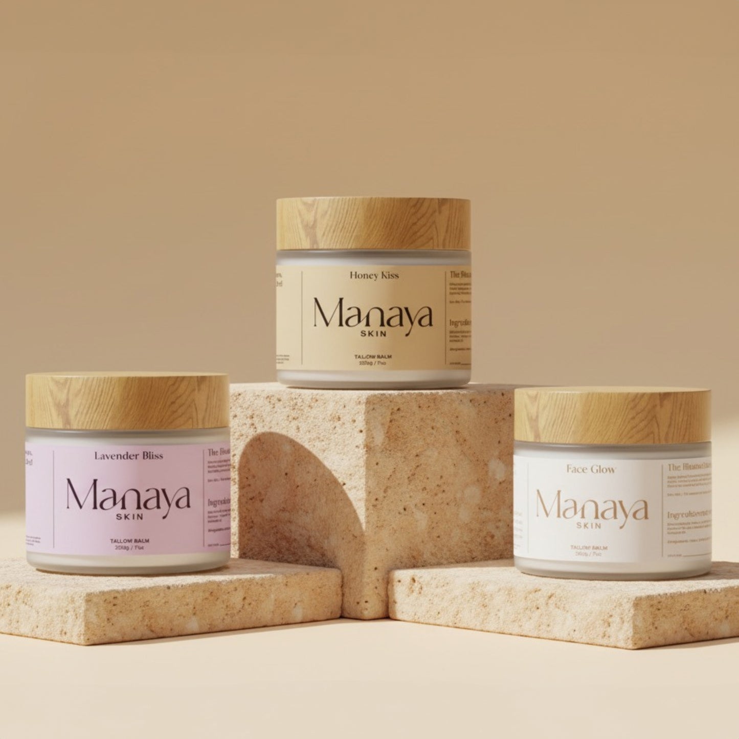 Complete Routine – 2x 7oz jars(Honey Vanilla + Lavender Balm) + 1x 2oz face balm